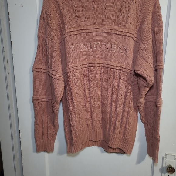 Union Bay Y2K Style Heavy Knit Chunky (Unisex) Sweater Mauve XL - Picture 6 of 8